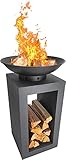 Barbacoa profesional Smoker BBQ, de gas, giratoria, Moderne Feuerschale