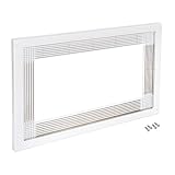 Emuca 8061515 Marco para encastrar microondas en mueble de 60cm en plástico blanco