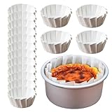 jamgeery Taza de papel para tartas, 50 vasos de papel vasco para hornear, 4/6/8 pulgadas, moldes de papel para hornear, papel pergamino para bolas de pastel, magdalenas