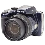 Kodak Pixpro AZ528 - Cámara Digital Bridge de 16 MP, Zoom óptico de 52x, Estabilizador óptico, Pantalla LCD de 3 Pulgadas, Vídeo Full HD 1080p, Batería Li-Ion - Azul Medianoche