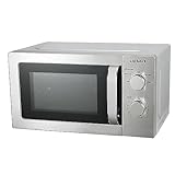 AIWA MW-200SL, Microondas con Capacidad de 20 Litros, Botonera rotativa, Potencia de 700W, Color Plata
