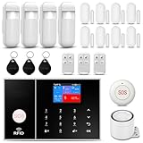 XNH WiFi Alarmas para Casa Inalámbrico, Sistema de Alarma Doméstica Antirrobo con Alerta App, Incluye: Sensores de Puertas/Ventanas,Dtecteores de Movimiento,Sirena, Mandos a Distancia