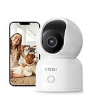 ZOSI C518 1080p Cámara de Vigilancia WiFi Interior para Bebé/Mascota, Detección y Seguimiento de Persona, Visión Nocturna, Audio Bidireccional, 2.4G/5G WiFi