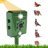 Repelente de Gatos, ahuyentador de pájaros, disuasión Solar ultrasónico, Parada de Animales, Gatos, Ratas, Perros, pájaros, Zorros y Otros, Repelente al Aire Libre para Animales con LED Intermitentes