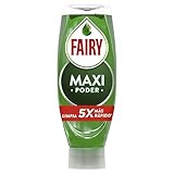 Fairy Maxi Poder Líquido Lavavajillas 730ml, Limpieza Fácil Y Sin Esfuerzo Incluso En Las Ollas Y Sartenes Más Grasientas