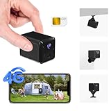 UCOCARE Mini Camara Vigilancia SIM, 4G LTE Camaras de Vigilancia sin Cables con Tarjeta SIM, 1080P Camera con Bateria 5200mAh, Detección Movimiento, Visión 160°, Vision Nocturna, Audio Bidireccional