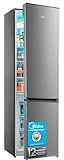 Midea Frigorifico Combi No Frost | 55 cm ancho x 180 cm | Inox | 270L de Capacidad - Nevera Libre Instalación con Congelador Vertical - Refrigerador de Bajo Consumo con Sistema Multi Air Flow