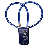 Cerradura Inteligente para Bicicletas Bluetooth Cadena Antirrobo con Alarma 110dB para IOS y Android (Color : Azul)