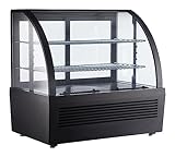 METRO Professional Vitrina refrigerada GCV1100, 70.5 x 47.2 x 68.7 cm, negra, 100 L, 195 W