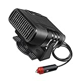 120W/200W Calefactor portátil de Coche,Calentador de coche de invierno portátil 2 en 1 Calefactor y Ventilador para coche con purificación de aire Descongelador de Coche,12V / 24V