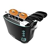 Cecotec Tostadora Toast&Taste Double B, 650 W de Potencia, Doble ranura para 2 Tostadas, Apagado y Pop-up Automático, Recogemigas, Sistema de extraelevación, Autocentrado, Incluye Pinzas