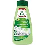 Frosch - Gel Lavavajillas a Máquina, Todo en 1 con Limón Verde, Limpieza y Brillo, Sin Microplásticos Ni Componente Animal, 40 Dosis -650 ml