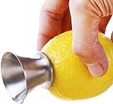 Best Utensils, exprimidor manual de limón de acero inoxidable, escariador 18/8, para extraer cítricos y vertedor el limón