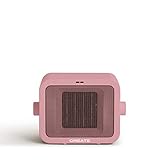 CREATE/WARM BOX/Calefactor Cerámico Rosa Pastel/Calefactor Portátil, Termostato Regulable, 2 Modos de Potencia, Calefactor de Aire Caliente PTC, Protección del Sobrecalentamiento, 1500W