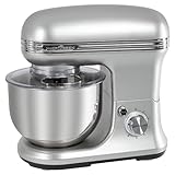 ProfiCook PC-KM 1222 W - Amasadora (incluye báscula de cocina digital, cuenco de acero inoxidable de 5,0 litros, capacidad de 2,5 a 3 kg, báscula de cocina de hasta 5000 g, acero inoxidable) (501222)