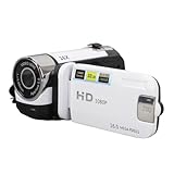 Bewinner Videocámara Portátil Mini DV de 16 MP,Zoom Digital 16X,Cámara de Vlogging de Fotos 1080P con Pantalla LCD de 2,7 Pulgadas,Antivibración, Selfies con Temporizador y (Enchufe