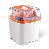 Eléctrica fabricante de helados con construido en el congelador, Soft Serve Ice Cream Machine Home Kids, máquina de Pequeño Máquina de hielo Mostrador de Orange DDLS