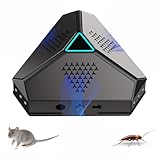 Ultrasónico para Ratas 360 °, Ahuyentador de Ratas, 2025 Repelente de murciélagos, Ardilla y cucaracha ultrasónica, Repelente ultrasónico para Ratones Cucarachas antiplagas enchufables