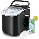 Máquina De Hielo Para Casa, PALINTH Maquina Hacer Hielo, 9 Cubitos de Hielo en 6 Minutos Maquina Hielo Domestica para Casa/Cocina/Oficina