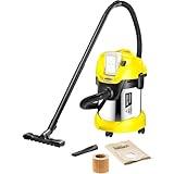 Kärcher 36 V Aspirador multiuso WD 3 Battery Premium, aspiración en seco y húmedo, filtro de cartucho, manguera: 2 m, capacidad: 17 l, potencia: 300 W, compatible con batería 36 V, batería no incl.