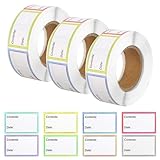 1500 Etiquetas para Frascos Etiquetas Congelador Etiquetas Adhesivas Cocina de Alimentos para Cocinas Restaurantes Tiendas de Comestibles Mercados (25 x 40 mm)