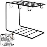 Organizador de Tazas, Soporte para Tazas de Metal, Ganchos Taza de Café de La Cocina Soporte, Soporte de Tazas de Cafe, Estante para Tazas de Té, Adecuado para Tazas de Café y Té