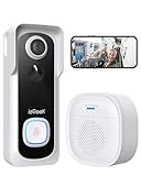 ieGeek 2K Timbre Inalámbrico con Cámara, Timbre Inalámbrico Exterior Impermeable, sin cuotas de suscripción, Timbre Videoportero Detección Humana PIR, Visión Nocturna, Audio Bidireccional, 2,4 G WiFi