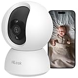 HiLook Cámara de vigilancia interior, cámara domo wifi de 2 MP, H.265+, visión nocturna, con audio bidireccional, detección de movimiento, detección de personas, micrófono y altavoz, perfecta para