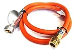 Zatechs ADAPTADOR 1' - USA to 21.8 mm - EU - Propane-Butane gas hose - Para barbacoa de USA a cilindros europeos de 11 kg con 2 metros de manguera y regulador de gas