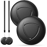 Localizador Bluetooth Negro - 2 Pack Air Tracker Tag Funciona con Apple Buscar (Sólo iOS 14.5+), Encuentra Teléfono y Llaves, Rastreador GPS Impermeable para Mochila, Mascotas, Coche, Bolso, Niños