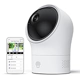 Chuango PT-300Q Cámara de Vigilancia con WiFi para Interiores- Detección de Movimiento en la Casa - Visión Panorámica, Nocturna e Inclinación - Cámara 1080P - Audio Bidireccional