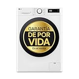 LG F2WR5S08A0W - Lavadora Inteligente, 8kg, AI Direct Drive, 1200rpm, Carga Frontal, Algodón Turbo, Vapor Steam, Fondo Reducido, Clasificación A, Serie 500, Blanco