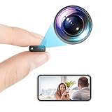 GOWENIC Mini Cámara de Lente Ultra HD, Cámara de Seguridad de Visión Nocturna WiFi con Detección de Movimiento, Conexión Inalámbrica para la Seguridad de Reuniones en el Hogar
