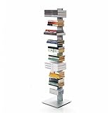 yelloo Librería SAPIENS de Bruno Rainaldi de metal, altura 152 cm Sintesis Group color gris plata