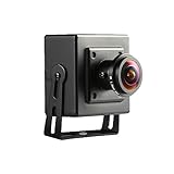 REVODATA 5MP Mini Ojo de Pez PoE Cámara IP con micrófono Incorporado, Audio Cámara de Seguridad Interior 1.7mm Lente 180° Ángulo de Visión P2P Vista Remota Cámara CCTV (I706-3-P-A-HS)