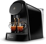 Philips L'Or Barista Original - Cafetera Espresso de Cápsulas, 19 Bares de Presión, Para cápsula Simple y Doble, Doble salida para 1 o 2 Tazas, Inlcuye kit de Degustación, Negro (LM8012/60)