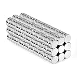 Wukong 100piezas Imanes de Nevera de Cilindro de neodimio N52 (6 * 3mm) Multiusos Junta de borrado en seco imanes imanes de Oficina Resistente imanes para Nevera/Puerta/Pizarra/Mapa/Protector de