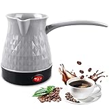 BORDEAG Cafetera espresso de inducción, cafetera turca, 500 ml, cafetera espresso para camping, cafetera moca, cafetera turca, elegante (gris)