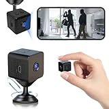 Genérico Mini Cámara Espía,1080P HD cámara vigilancia WiFi Interior, Interior/Exterior Mini Cámaras De Vigilancia sin Cables,Vision Nocturna,Deteccion de Movimiento,Grabacion de Video a Distancia (S)