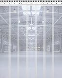 Ezcasch Kit de tiras de cortina transparentes (1 x 2 m) con 6 tiras transparentes (20 x 200 cm), cortina de puerta superior de 2 mm de grosor para almacén, tiendas, salas frigoríficas, garajes