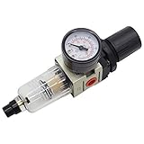 Separador de agua de aire comprimido1/4 pulgadas, reductor de presión para compresor regulador de presión componentes neumáticos regulador filtro regulador procesador de gas