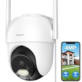 ARENTI 2,5K/4MP Cámara Vigilancia WiFi Exterior, 2,4G&5GHz Cámara Vigilancia Domicilio WiFi, PTZ 355° Cámara Seguridad Seguimiento Automático, IP65, Alarma de Luz y Sonido, Audio Bidireccional, Alexa