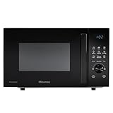 Hisense H23MOBSD1H - Microondas Digital con Grill 23L, 800W, Revestimiento Cerámico, Cristal Premium, 10 Niveles de Potencia, Función de Descongelación, 9 Programas Automáticos, Fácil limpieza