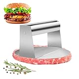 MXTIMWAN Prensa Hamburguesas, Smash Burger de Acero Inoxidable Redonda Aplastador de Prensa para Hamburguesas, Molde Hamburguesas para Prensar Carne Picada,Barbacoa,Parrilla, Antiadherente