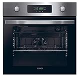 Candy Idea FIDC X886, Horno Multifunción, Pirolítico, 70L, 1 Bandeja y 1 Rejilla, Ventilador Radial de Enfriamiento, Aquálisis, Cocción Multinivel, 9 Funciones, Puerta 3 Cristales, Inox y Negro