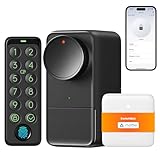 SwitchBot Lock Pro WiFi Inteligente, de Acceso Sin Llave, Cerradura Inteligente Puerta Delantera, Cerrojo Inteligente, Adaptable al Cerrojo Existente en Minutos, admite Matter, Alexa, Google, IFTTT.