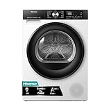 Hisense DH3S902BW3 - Secadora, 9 kg, Secado Auto Dry, Secado Rápido, Secado Anti Arrugas, Secado Allergy Care, Secado Anti Enredos, Estante de Secado, Blanco