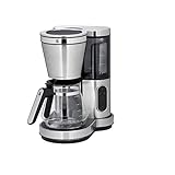 WMF Lumero - Cafetera con jarra de cristal, 10 tazas, función de temporizador, placa calentadora, depósito de agua extraíble, pantalla táctil, antigoteo, filtro giratorio, apagado automático, 1000 W