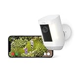 Ring cámara Pro con luces y batería (Spotlight Cam Pro Battery) | Vídeo 2K con Ring Vision, detección de movimiento 3D, instalación por cuenta propia | 30 días de prueba gratuita de Ring Home