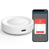 Alarma de Sirena Smart, 100dB Fuerte, Alarma inalámbrica para Sensor de Puerta y Ventana, 32 Tipos de Sonido de Alarma Disponibles, Control Remoto App Alarma de Sirena para el hogar Compatible Alexa